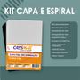 Imagem de Kit 400 Capas 200 Espirais Pretos Para Encadernação 07m-09m