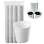 Imagem de Kit 400 Copinhos Papel Biodegradável 200Ml Café Chá Batidas