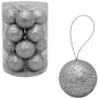 Imagem de Kit 48 Bola De Natal Brilhante Glitter Arvore de Natal 4cm Ø