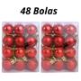 Imagem de Kit 48 Bolas De Natal Pequenas 3 Cm Decoração Natalina Casa Enfeite Para Arvore Ceia De Natal