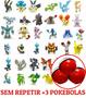 Imagem de Kit 48 Miniaturas Pokemon 3cm + 10 Grandes 5cm + 10 Pokebolas 5cm