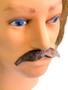Imagem de Kit 4un Bigode falso Marrom (castanho) de Pelúcia Fantasia