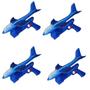 Imagem de Kit 4x Brinquedos Lançador de Avião Luminoso Azul - AP TOYS