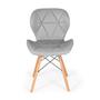 Imagem de Kit 4x Cadeira de Jantar Charles Eames Eiffel Slim Estofada