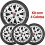 Imagem de Kit 4X Calota Fiat Uno Palio Siena Aro 13 Com Emblema 158Cb