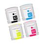 Imagem de Kit 4x Cartuchos Compatíveis para 82 CH565A C4911A C4912A C4913A  Plotter Designjet 510 séries