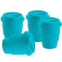 Imagem de Kit 4x Copo Fibra de Bambu 380ml Nature Eco TopGet Azul Claro