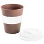 Imagem de Kit 4x Copo Fibra de Bambu 390ml Fiber TopGet Branco