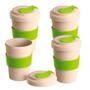 Imagem de Kit 4x Copo Fibra de Bambu 500ml Ecologic TopGet Verde Claro