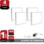 Imagem de Kit 4X Plafon Painel Led 18w Branco Frio Quadrado Sobrepor