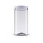 Imagem de Kit 4x Pote Reto Transparente 2000ml Tampa Branca de Rosca Mantimento