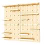 Imagem de Kit 4X Prateleira Painel Pegboard Madeira 40X40 Cm Moai