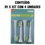 Imagem de Kit 4x Refil Compatível com Escova Dental Elétrica Colgate Philips Sonicare Easyclean Essence Plus SonicPro 10 30 50 70 Kids HX3211 HX6581