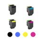 Imagem de Kit 4x Toner Compatível Lexmark CX417 CX517 B+C+Y+M I 6K
