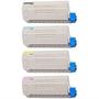 Imagem de Kit 4x Toner Compativel P/Uso Okidata C710 C711 C710DN KCMY