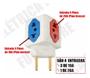 Imagem de Kit 5 Adaptador Cubo P/ Tomada 10a-20a 110v/220v Resistente