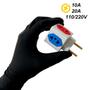 Imagem de Kit 5 Adaptador Tomada Benjamin Cubo 4 Entradas 3 Pinos 10A/20A Plug Universal