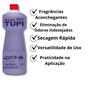 Imagem de Kit 5 Álcool Líquido 46,2 TUPI 1L Lavanda Limpeza Eficiente Secagem Rápida Perfume Duradouro