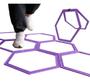 Imagem de  Kit 5 Argolas de Agilidade De Treino Funcional Salto Hexagonal Colmeia - Roxo