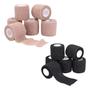 Imagem de Kit 5 Bandagem Elástica Adesiva Flexível Atadura Coban 5cm X 4,5m