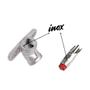 Imagem de Kit 5 Bebedouro Chupeta Suíno Suporte 45º Inox 7 cm Adulto