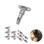 Imagem de Kit 5 Bebedouro Chupeta Suíno Suporte 45º Inox 7 cm Adulto