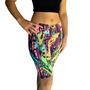 Imagem de Kit 5 Bermudas Femininas Justas Cós Estampas Sortidas Suplex Pp ao Plus Size