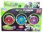 Imagem de Kit 5 Beyblade Metal C/Luz Led Speed Light + 3 Lançadores