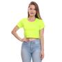 Imagem de Kit 5 Blusas Cropped Blusinha Camiseta Feminina Lisa