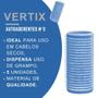 Imagem de Kit 5 Bobes Autoaderentes p/ Cabelo Profissional Azul N3 Vertix