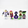 Imagem de Kit 5 bonecos jovens titas teen titans go action figure