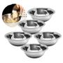 Imagem de Kit 5 Bowl Bacia Tigela Aço Inox Cumbuca funda Saladeiras 20cm