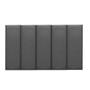 Imagem de Kit 5 Cabeceiras Painel Modular Cama Box Solteiro Linho Grafite Madelina Decor