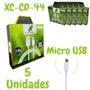 Imagem de Kit 5 Cabo Carregador Micro Usb V8 2a Atacado Revenda Branco C/nf