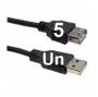 Imagem de Kit 5 Cabo Extensão Usb 5 Metros 2.0 Extensor Macho Fêmea