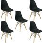 Imagem de Kit 5 Cadeiras Charles Eames Eiffel Cozinha Jantar Pretas