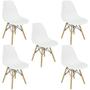 Imagem de Kit 5 Cadeiras Charles Eames Eiffel Wood Design Varias Cores