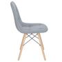 Imagem de Kit 5 cadeiras estofadas Charles Eames Eiffel Botonê com pés de madeira clara
