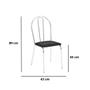Imagem de Kit 5 Cadeiras Lisboa Cromada Para Cozinha ou Área Gourmet-Assento Sintético  Preto