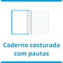 Imagem de Kit 5 Cadernos Brochura Azul 96 Folhas Grande 200x275mm Material Escolar Faculdade Resistente