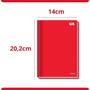 Imagem de Kit 5 Cadernos Brochura Vermelho 96 Folhas Pequeno 140x202mm Material Escolar Faculdade Resistente