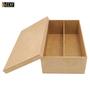 Imagem de Kit 5 Caixa Retangular com 1 Divisória para Vinho e Taça 35x20x10 Mdf Madeira