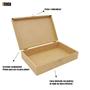 Imagem de Kit 5 Caixa Retangular Dobradiça e Fecho 33x19x9 Mdf Madeira