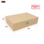Imagem de Kit 5 Caixa Retangular Dobradiça e Fecho 33x19x9 Mdf Madeira