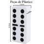 Imagem de Kit 5 caixas de domino branco peças de plástico tradicional atacado jogo 28 peças