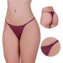 Imagem de Kit 5 Calcinha Fio Tanga Tule Transparente