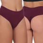 Imagem de Kit 5 Calcinhas Cintura Alta Fio Duplo Algodão Lingerie