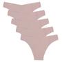 Imagem de  Kit 5 Calcinhas Fio Dental Sem Costura Poliamida Huxter Bege