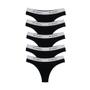 Imagem de Kit 5 Calcinhas Tanga Cotton Algodão Confortável com Elástico Try Basics