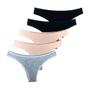 Imagem de Kit 5 Calcinhas Tanga Try Basics Algodão Cotton Básica Lisa Moda Lingerie